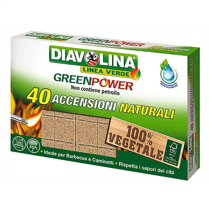Diavolina Green Power 40 accensioni naturali