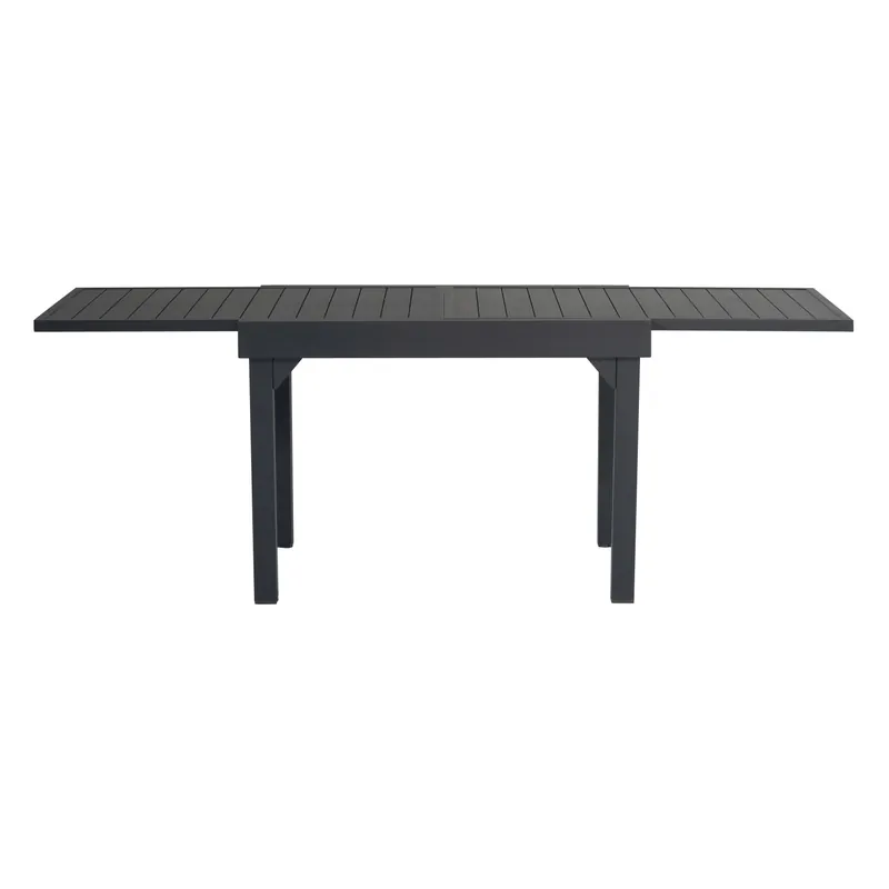 Tavolo allungabile da giardino in alluminio antracite 104-208x75 cm