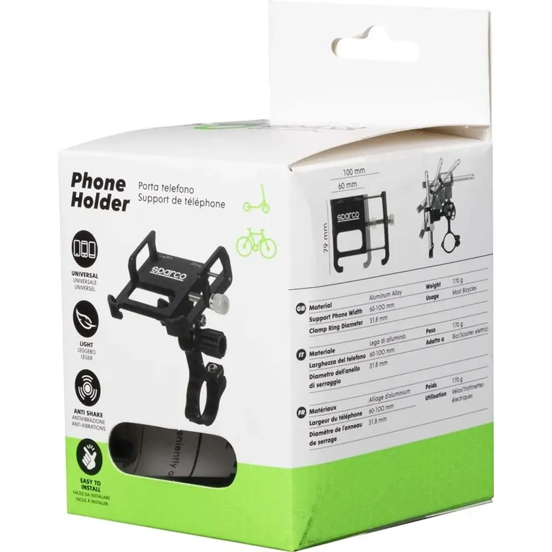 Portasmartphone bici Sparco universale girevole 90