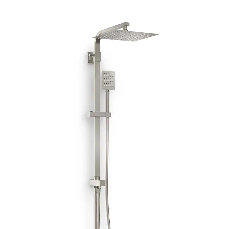 Doccia mix Zeus telescopico in acciaio inox aisi 304 satin