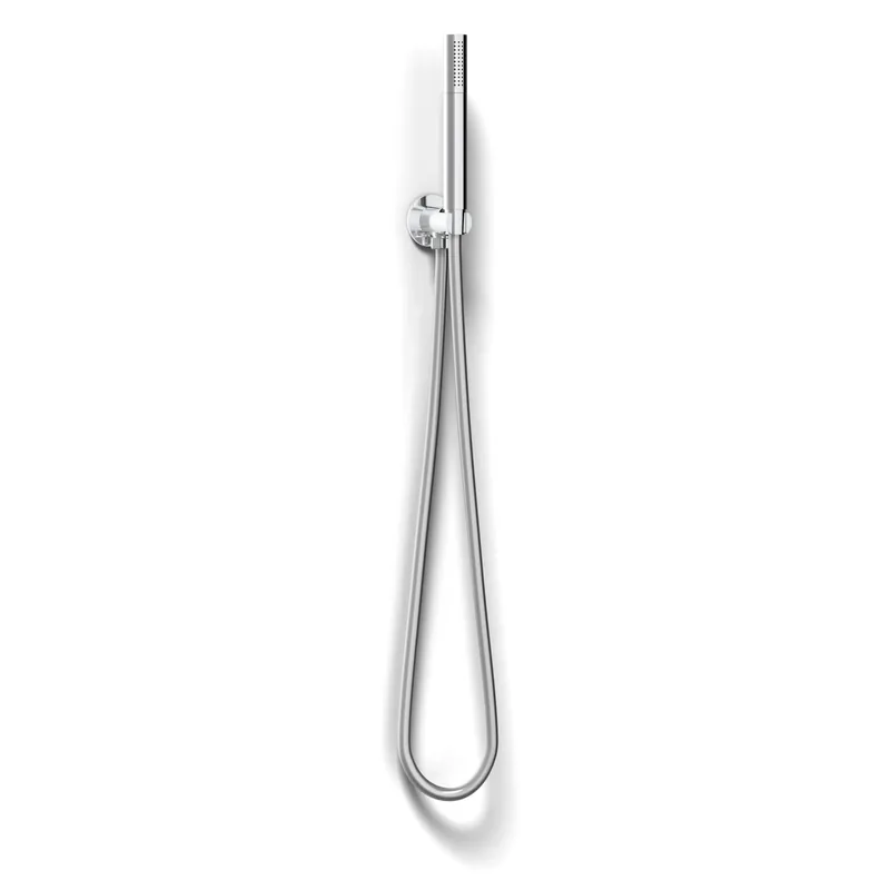 Kit doccetta tonda e supporto con presa acqua 1/2"
