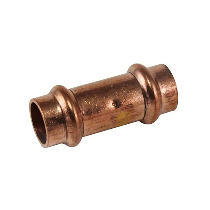 Manicotto rame con battuta femmina-femmina 18-18 mm bq press gas