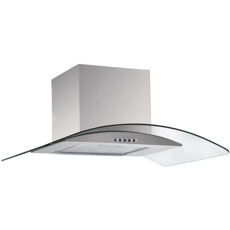 Cappa cucina vetro 90 cm larice