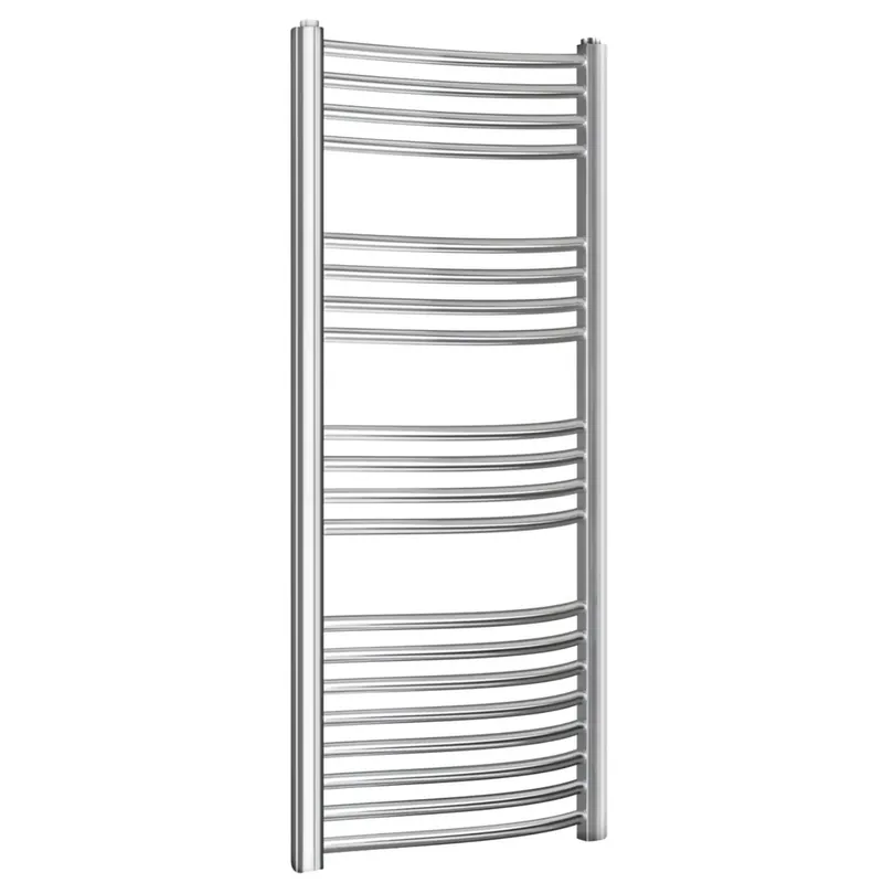 Termoarredo curvo in acciaio cromato L 45 x H 80 cm