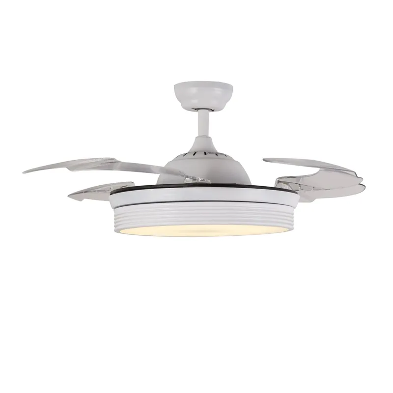Ventilatore a soffitto 4 pale Ø106 retrattili LED Zephir Zfl4106b