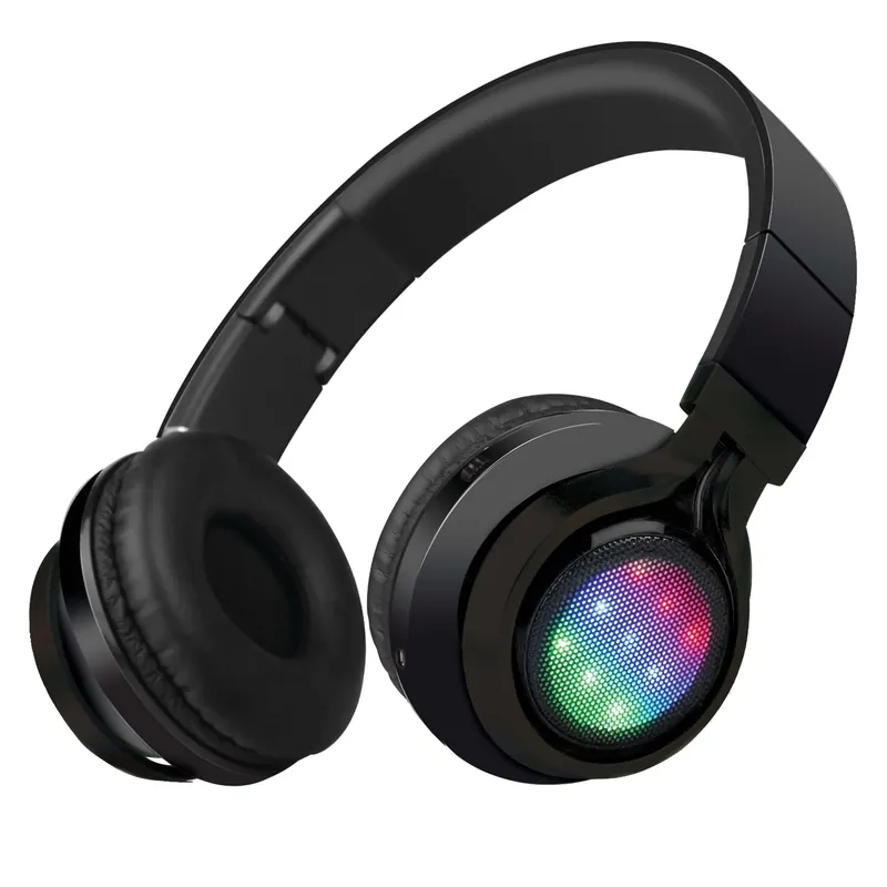 Cuffie bluetooth con radio FM e led