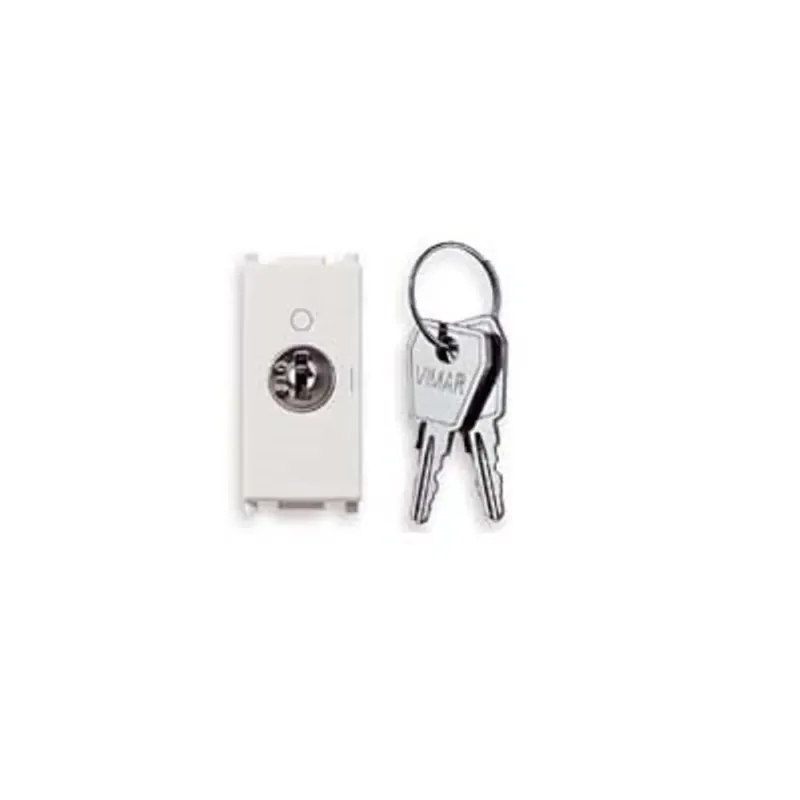 Interruttore 2P 16AX Vimar con chiave OFF bianco