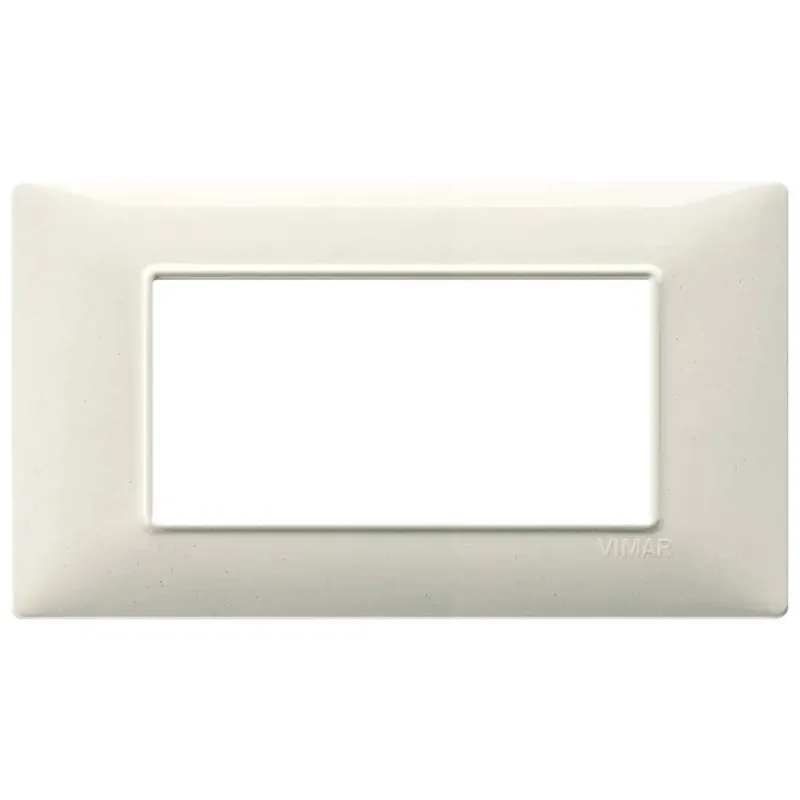 Placca Vimar 4M bianco granito