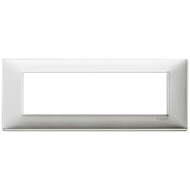 Placca Vimar 7M alluminio spazzolato