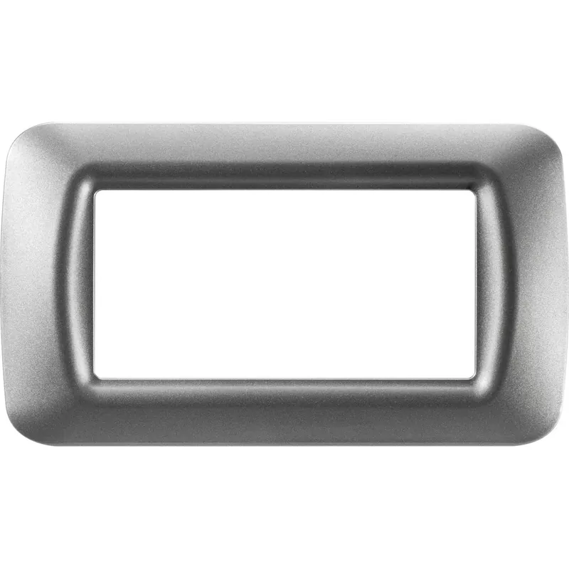 Placca 4 moduli Gewiss Top System titanio metalizzato