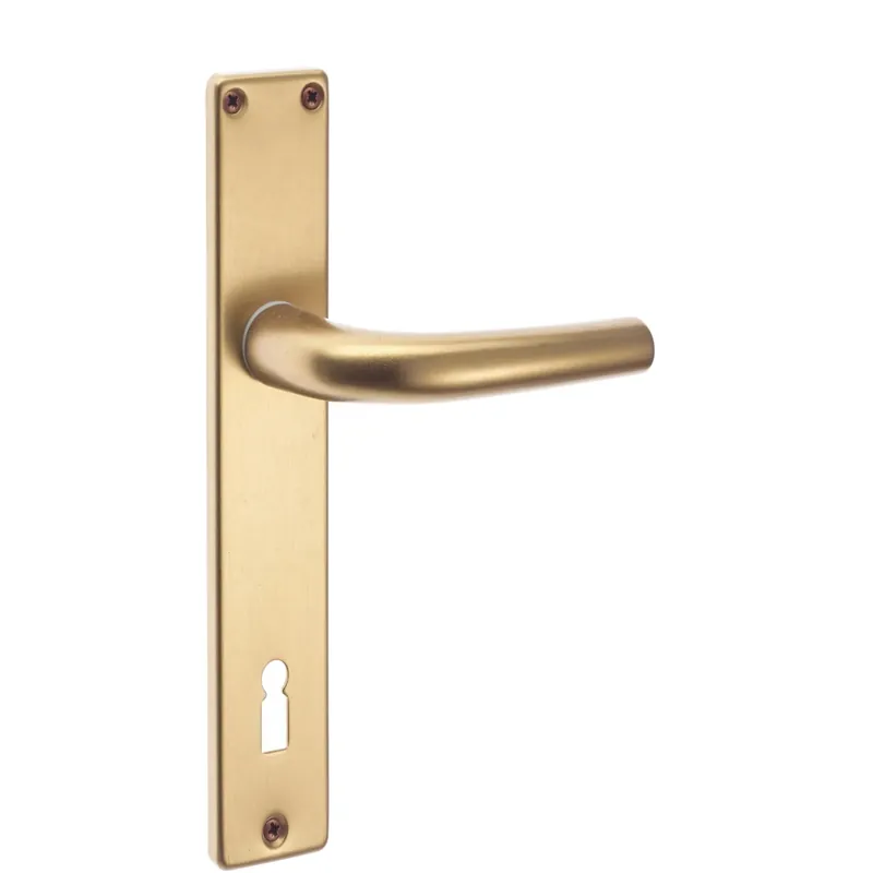 Maniglia Uno alluminio con placca foro patent bronzata 90 mm
