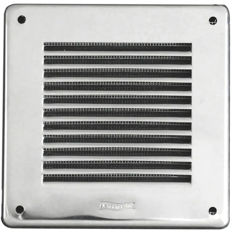 Griglia di aerazione in inox 140 mm x 140 mm