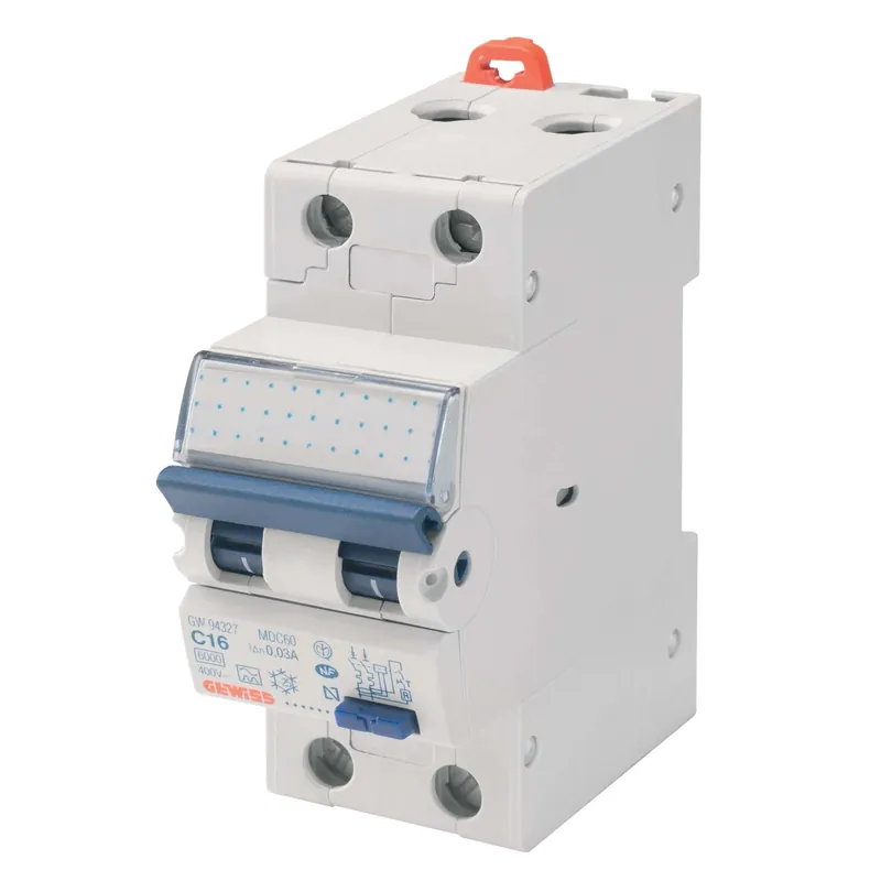 Interruttore magnetotermico diff compatto MDC 45 1p+n curva c 20A 2 moduli