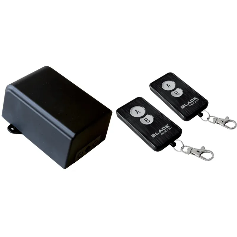 Kit centralina con due radiocomandi per accensione luci giardino