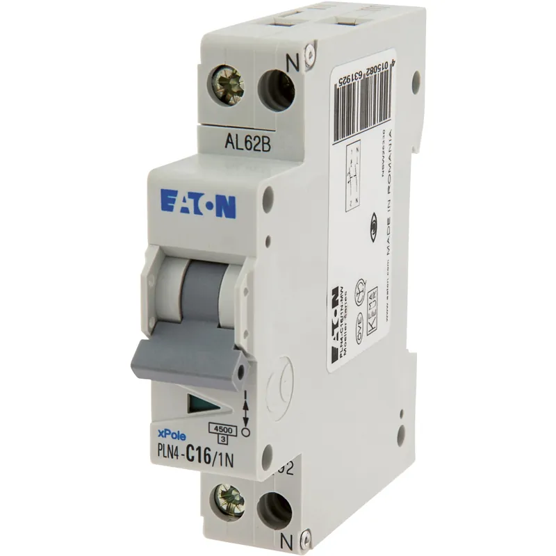 Interruttore magnetotermico 16 A 1P+N 230V, 4,5 KA, 1 modulo DIN grigio