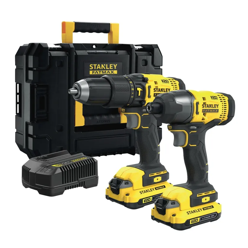 Trapano avvitatore e avvitatore ad impulsi Kit Stanley SFMCK465D2T-QW 18 V