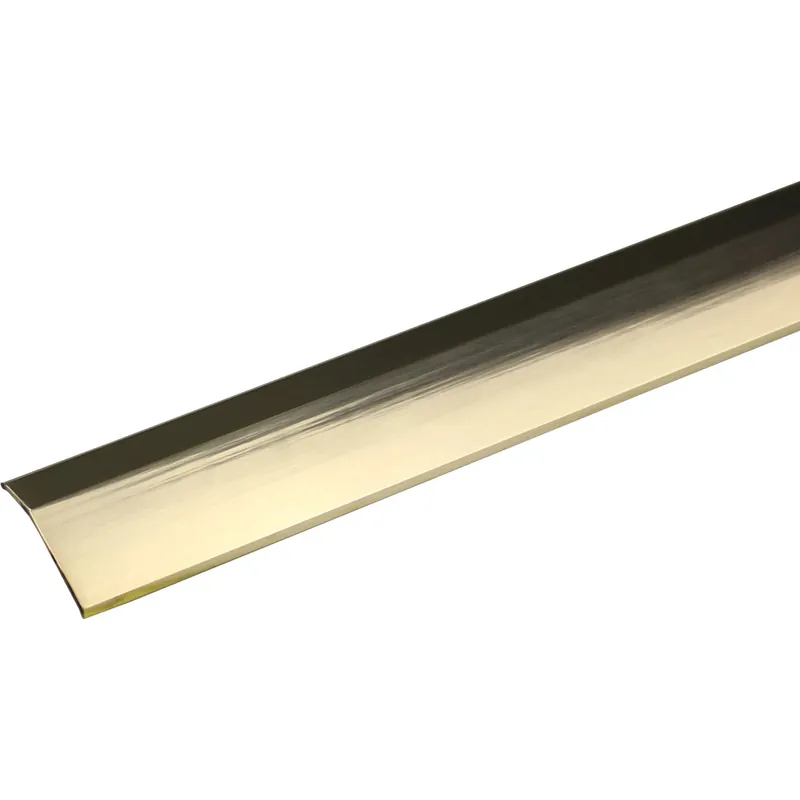 Profilo terminale adesivo Doblepass in ottone 8 mm x 39 mm x 2700 mm