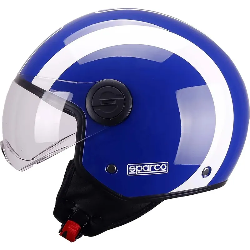 Casco moto Demi Jet Sparco SP601 blu/bianco L