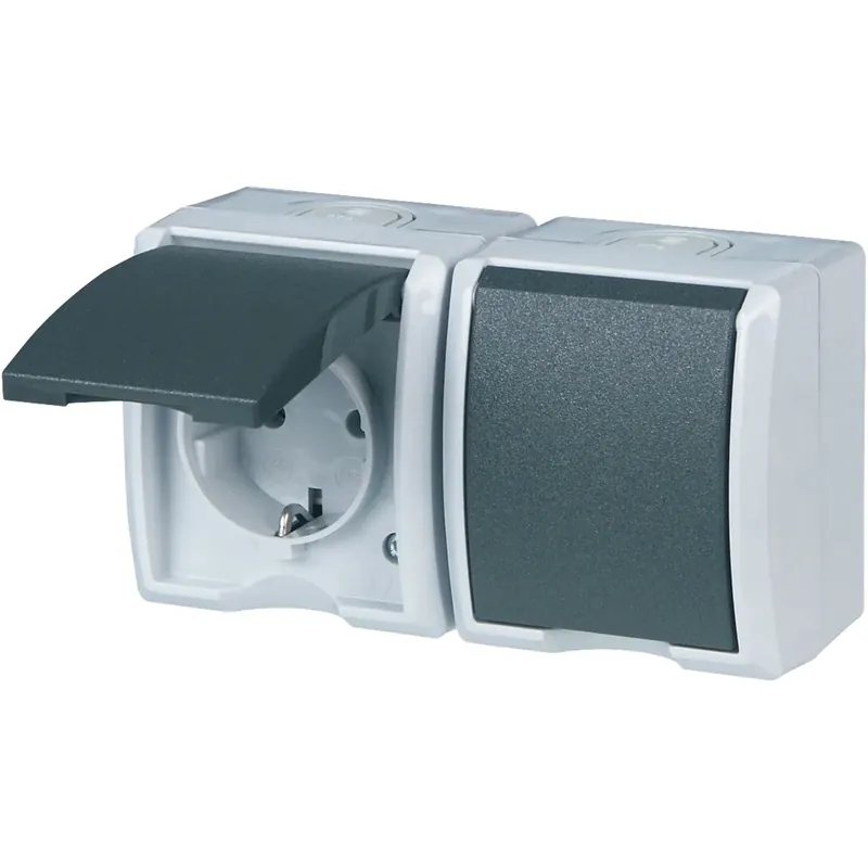 Interruttore AquaForm REV grigio 1 pz