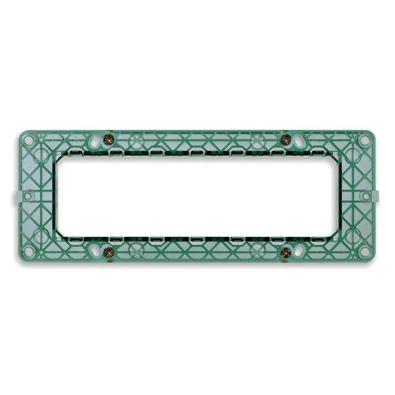 Supporto Vimar Plana 7 moduli + viti bianco