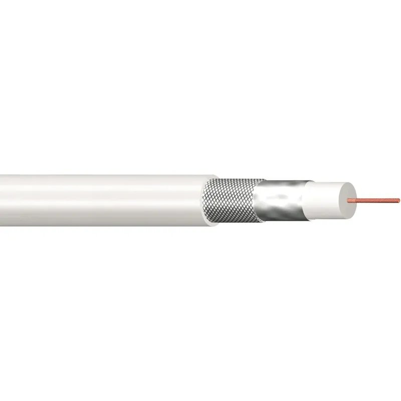 Cavo coassiale tv Ø 6,6 mm bianco al taglio