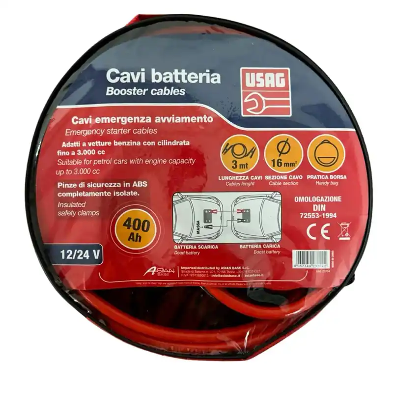 Cavi batteria auto Usag L 3 m 400A