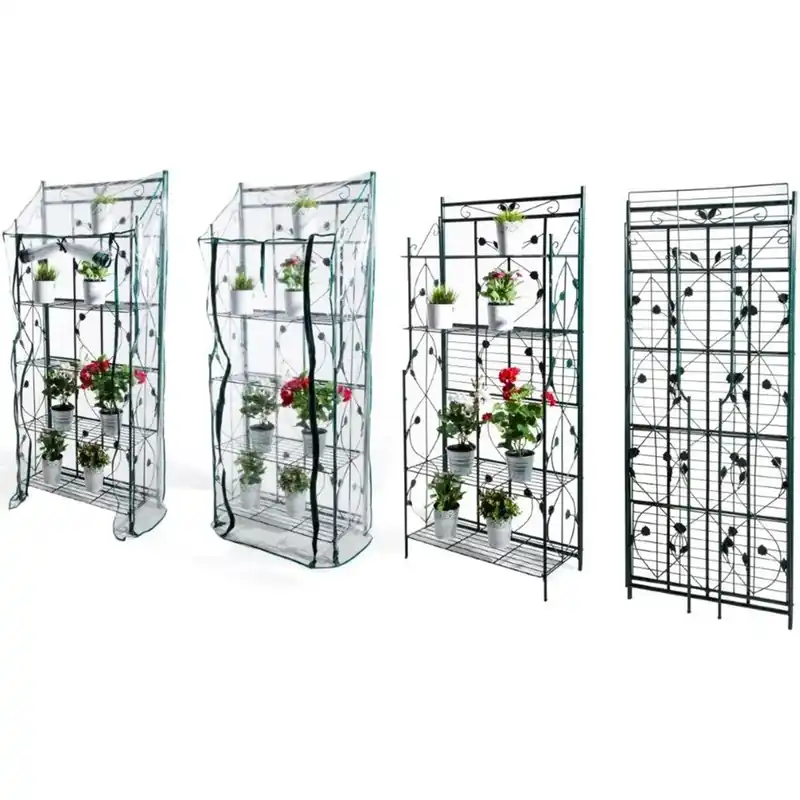 Scaffale in metallo per serre con ripiani rimuovibili 75 cm x 177 cm x 34 cm