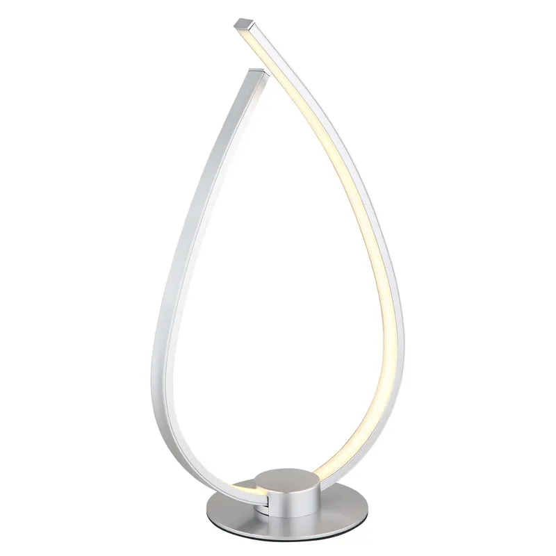 Lampada da tavolo in metallo Trina Globo 205x120 mm argento