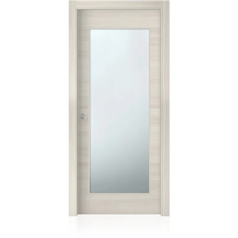 Porta scorrevole vetrata reversibile Bormio Olmo 200x70 cm