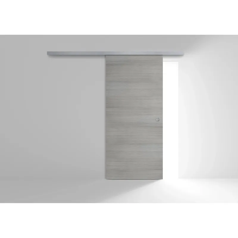 Porta scorrevole esterno muro reversibile Bormio grigio peltro 210x70 cm