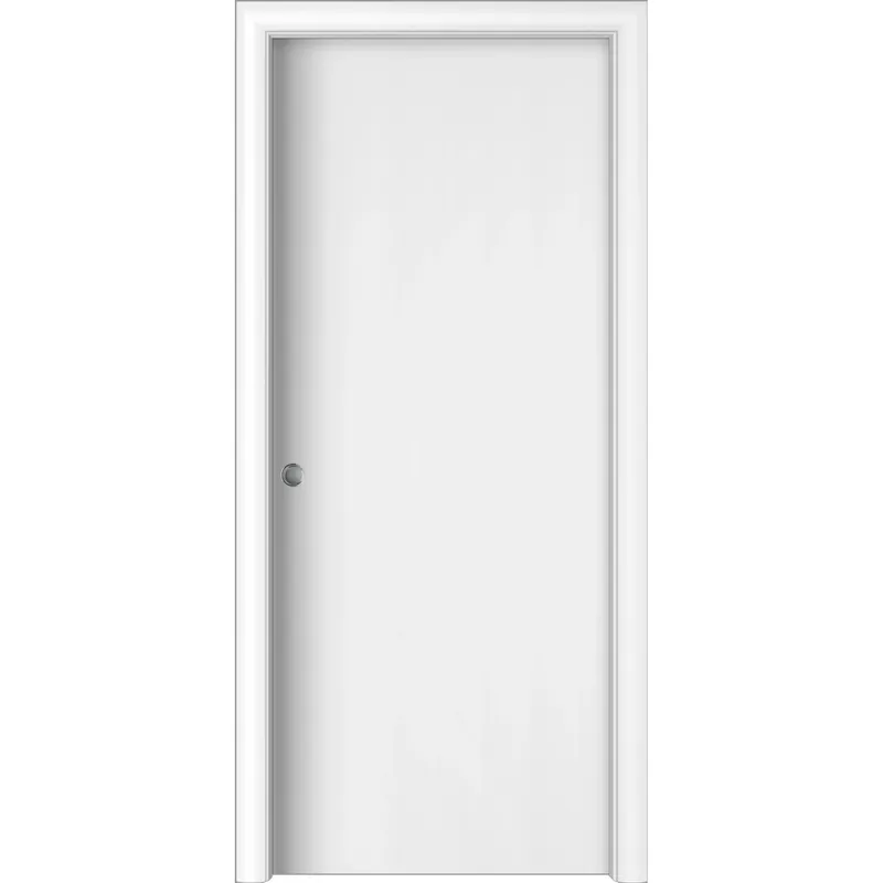 Porta scorrevole reversibile Badia bianca 210x60 cm