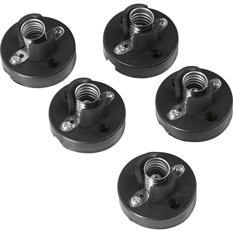 OBI portalampada mini E10 nero 5 pz