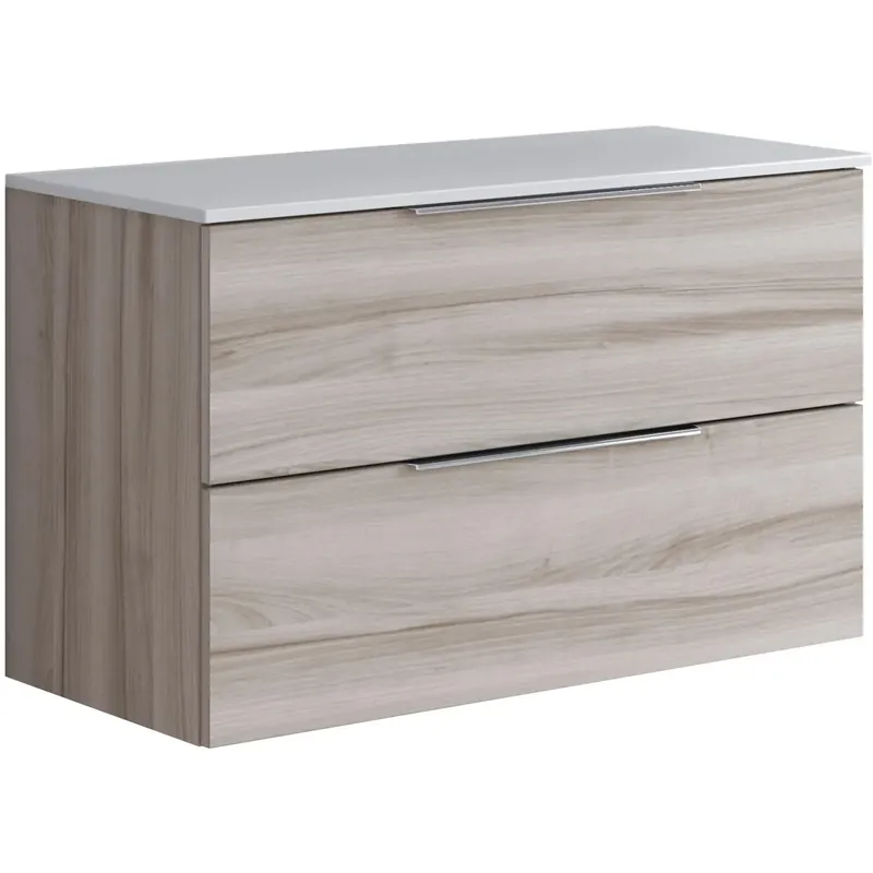 Mobile bagno cassettiera Bali con 2 cassetti 100x60x45,5 cm noce lingera