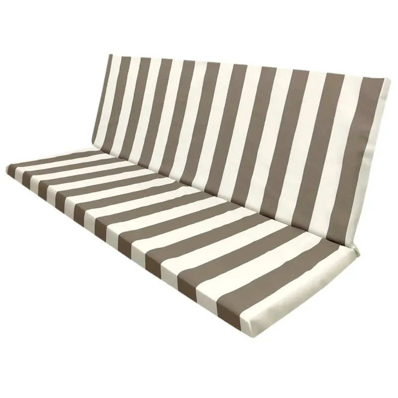 Cuscini per dondolo 3 posti Riga taupe 12x50x150 cm