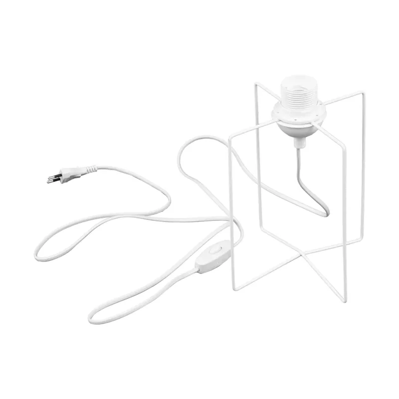Base per lampada da tavolo 1xE27 210x130x130 mm bianca