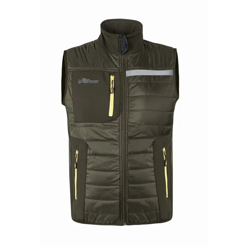 Gilet da lavoro Upower Dark Green Wall taglia S