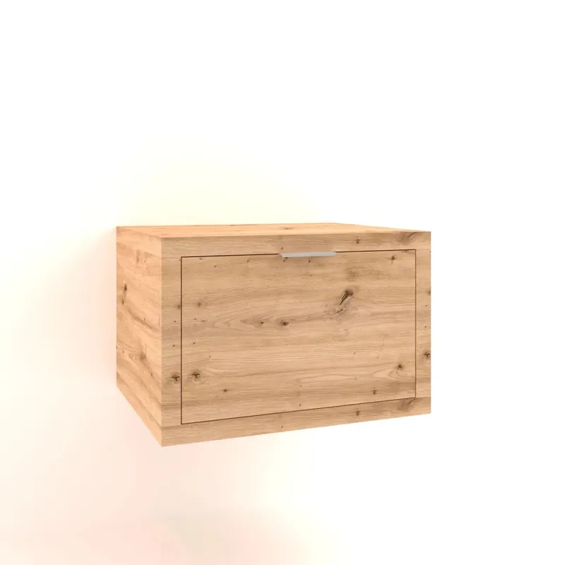 Mobile bagno base lavabo sospeso 60 cm rovere nodato/rovere nodato