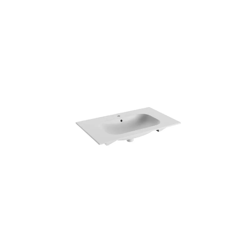 Mobile bagno consolle Caren bianco lucido l.96 h.17 p.46,5 cm