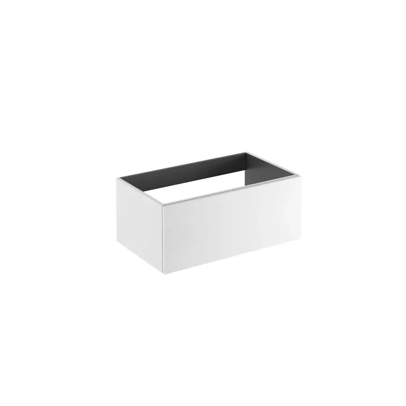 Mobile bagno base sospesa lavabo Caren 1 cassetto 35x70x45,8 cm acero