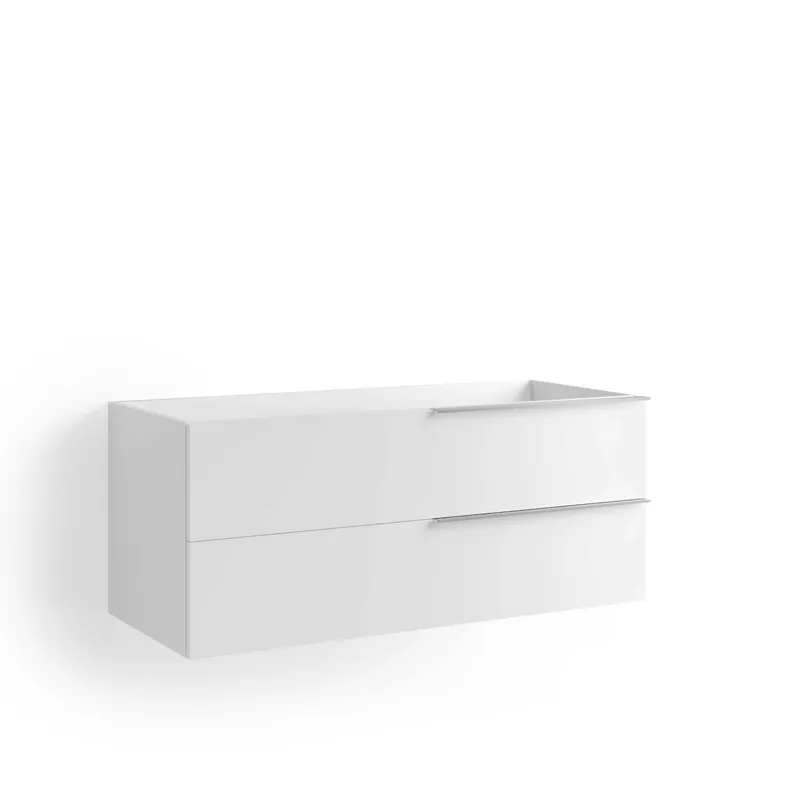 Mobile bagno base sospesa lavabo Caren 2 cassetti 50x60x45,8 cm bianco