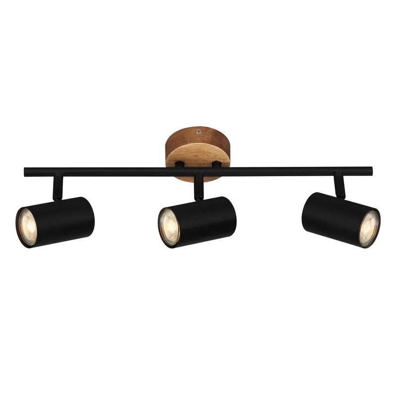 Faretto 2 luci Wood&Style 47 cm nero