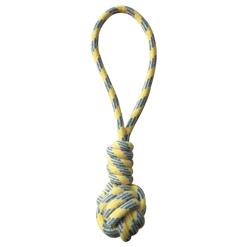 Gioco cane cotonosso in corda con palla 40 cm