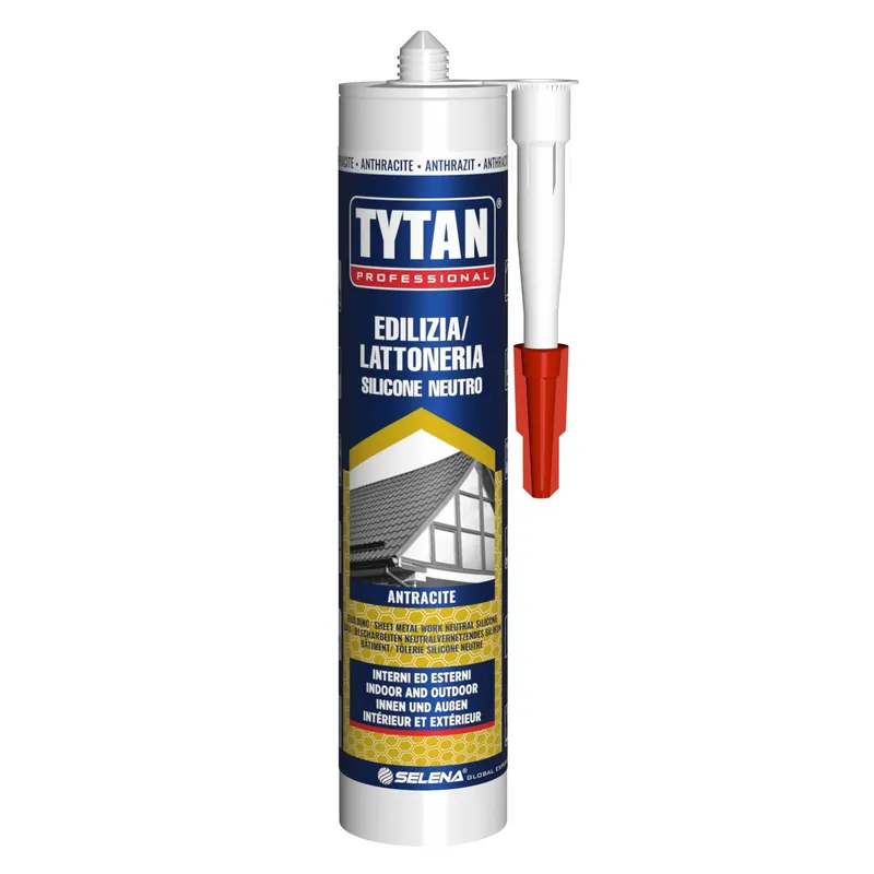 Silicone neutro Tytan edilizia lattoneria antracite basso modulo