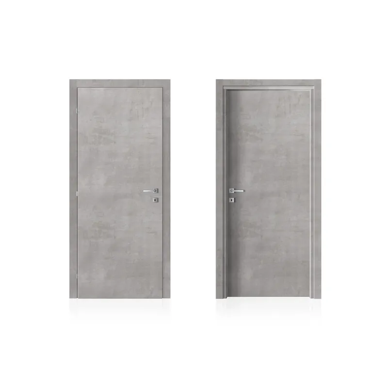 Porta battente reversibile Bormio cemento 70x200 cm
