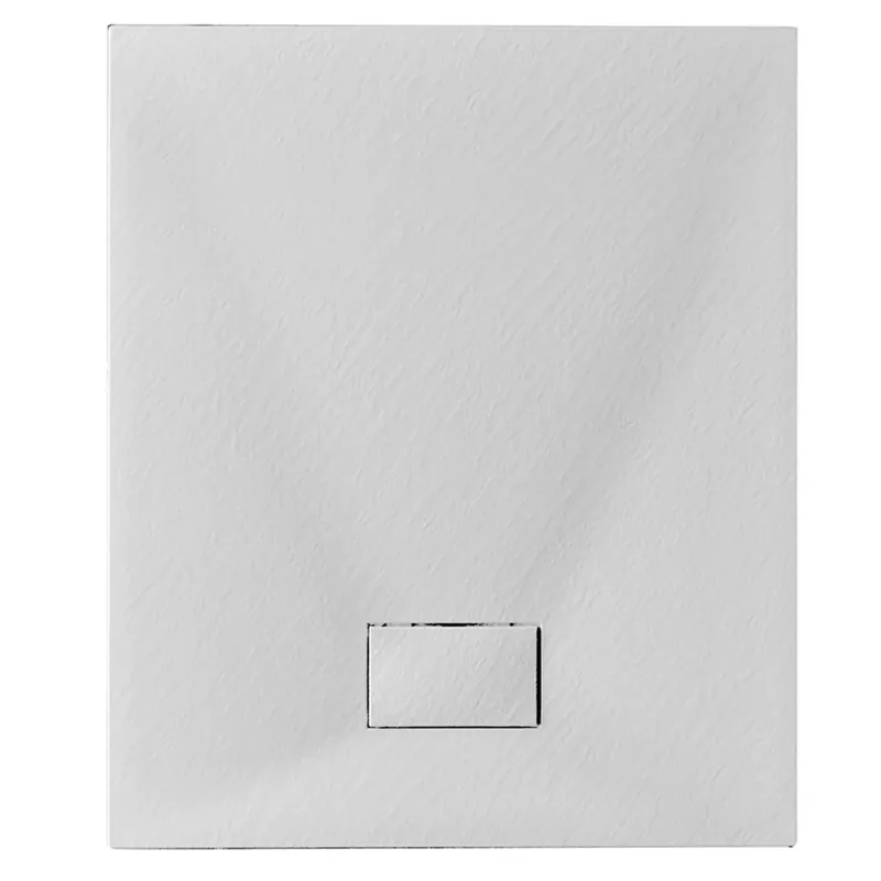 Piatto doccia in poliestere bianco effetto pietra 80 x 120 cm