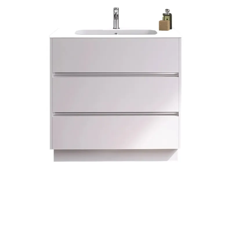 Mobile bagno base lavabo a terra Barrio 106x87,5x51 cm bianco laccato