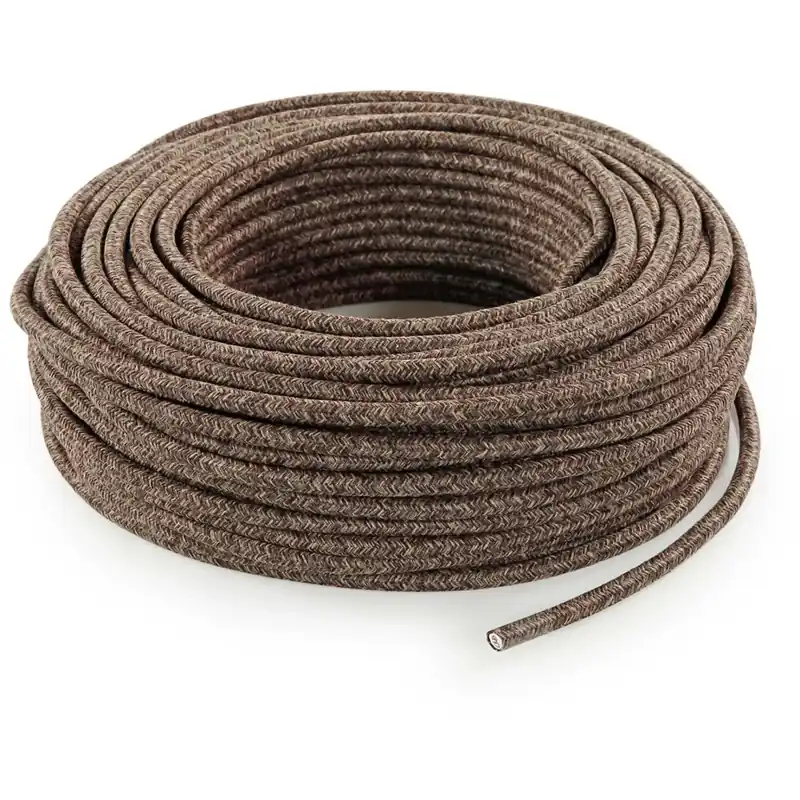 Cavo tessile rotondo 2 x 0,75 mm² marrone 3 m