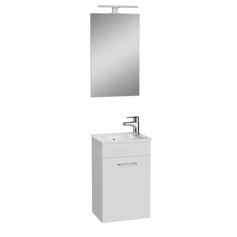 Mobile bagno con lavabo e specchio LED sospeso Stella 68x32x39 cm bianco