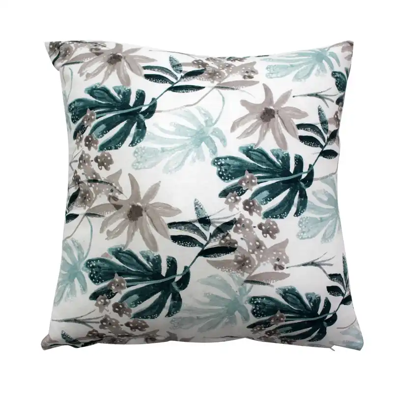 Fodera per cuscino fantasia tropical petrolio 50x50 cm