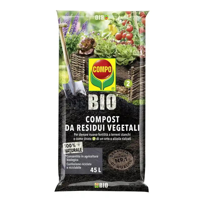Compost da residui vegetali Compo Bio 45 l